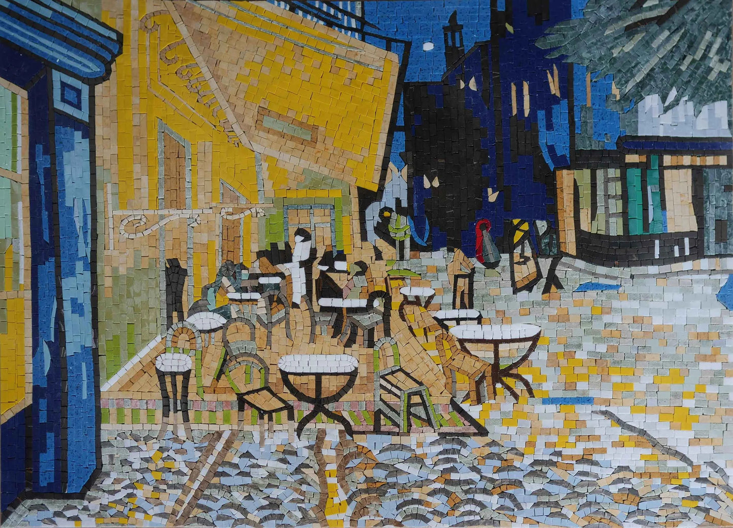 "Cafe Terrace at Night" Vincent van Gogh - Mosaic Art Reproduction