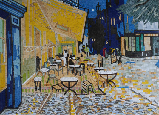 "Cafe Terrace at Night" Vincent van Gogh - Mosaic Art Reproduction