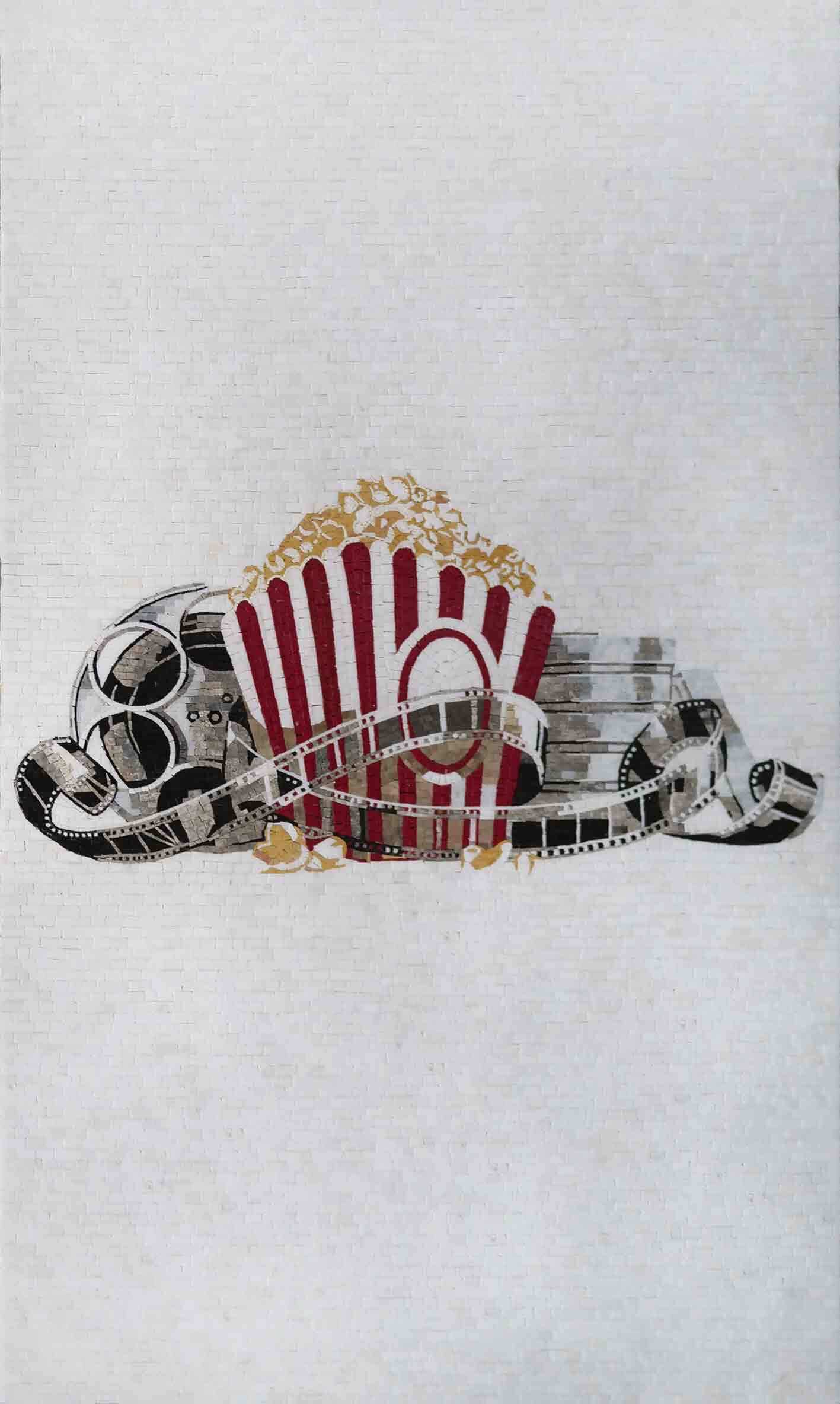 Popcorn & Movie Time - Mosaic Art