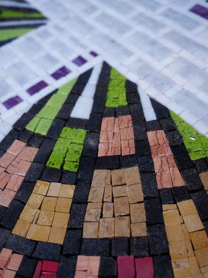 Scatered Colors Religious Cross Art In Mosaic