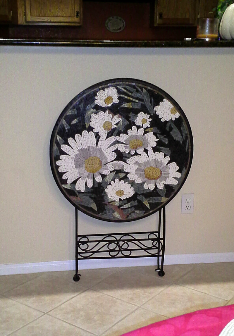 Mosaic Marble - Daisies Medallion