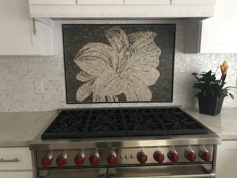 Mosaic Wall Art - White Stargazer