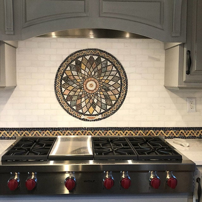 Round Marble Mosaic Art - Falak