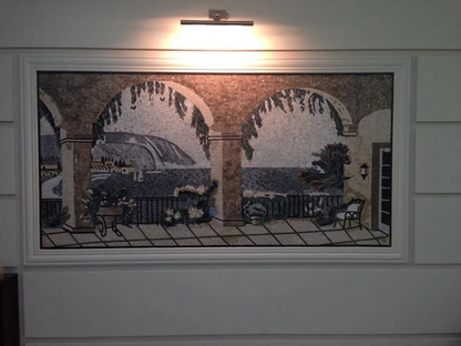 Sea View Natural Scene Stone Tuscan Mosaic Mural