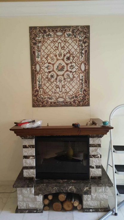 Floral Marble Mosaic Floor Carpet Tiles