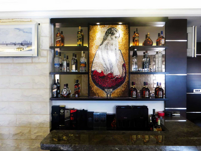 Nude In Wine Glass Fantasy Art Mosaic