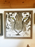 Mosaic Art - Eyes of The White Tiger