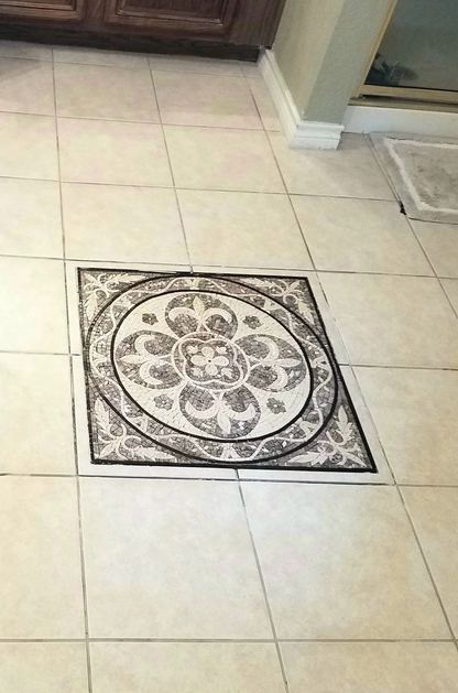 Fleur de Lis Marble Mosaic - Lyla II