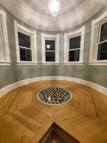 Waterjet Marble Art Piece Medallion Inlay - Galileo Mosaic