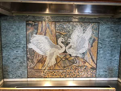 Mosaic Art - Romantic Herons