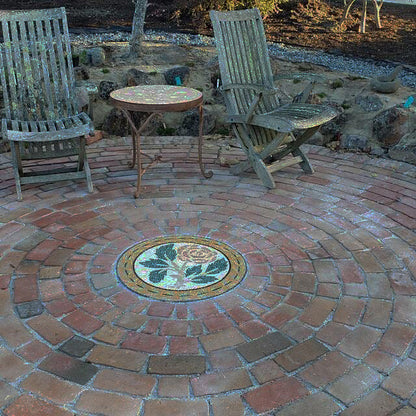 Medallion Mosaic Art - Red Rose