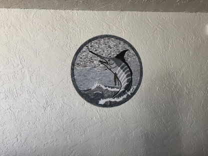Gray Sword Fish Mosaic