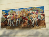 Marble Mosaic Mural- Samba Dancer with Musicians