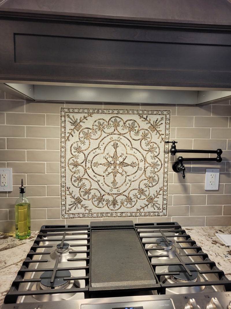 Botanical Mosaic Panel or Floor Inlay - Hadi