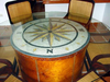 Mosaic Compass Design - Round Stone
