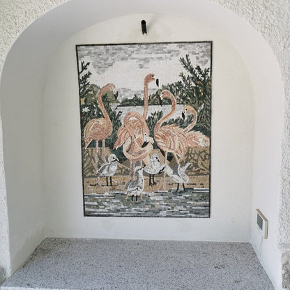Animal Mosaic Designs - Pink Flamingo