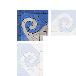 Blue Waves Mosaic Corner