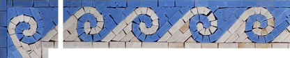 Blue Waves Mosaic Corner