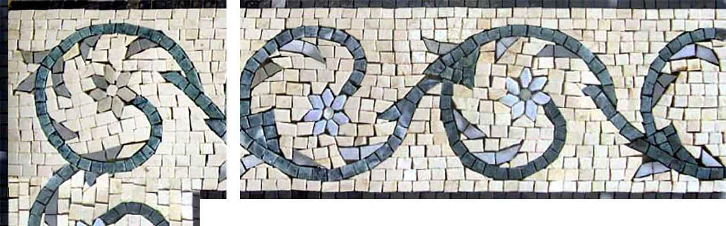 Floral Marble Mosaic Corner