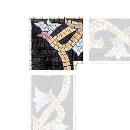 Mosaic Flowers Corner Art