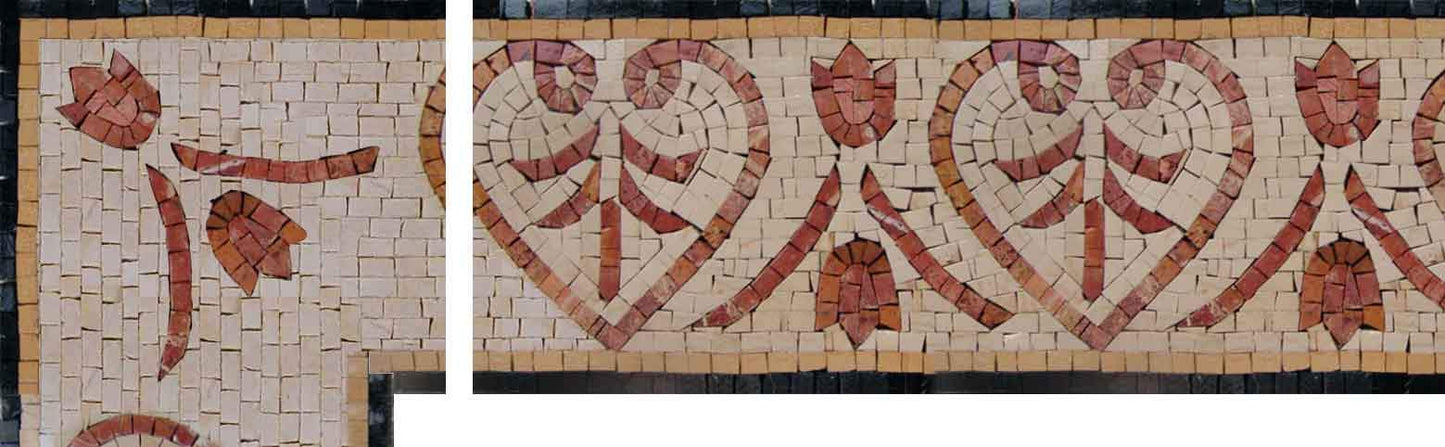 Hearts Pattern Corner Mosaic