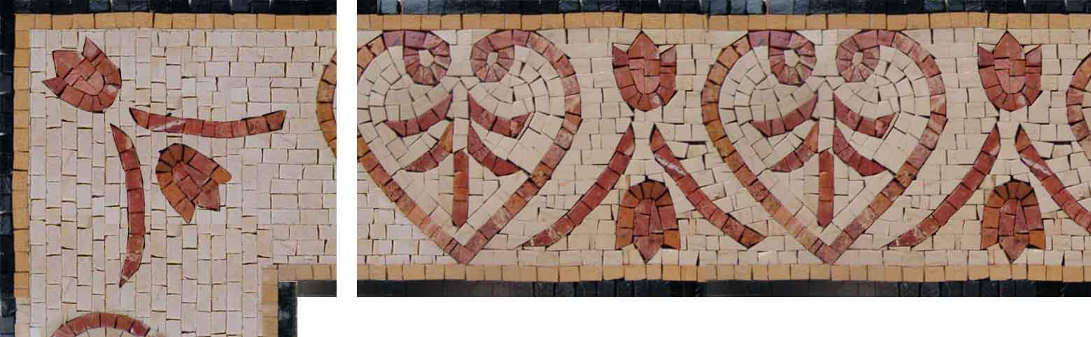 Hearts Pattern Corner Mosaic