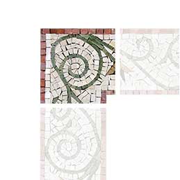 Floral Pattern Mosaic Corner- Spring