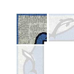 Mosaic Corner - Dolphins