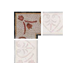 Hearts Pattern Corner Mosaic