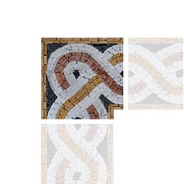 Mosaic Spiral Corner - Spiralling Tones