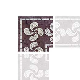 Marble Mosaic Corner - Swirly