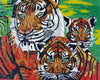 Glass Mosaic Art - Tigers and Cub