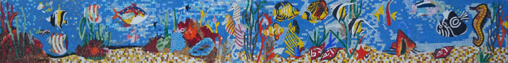Mosaic Pool Art - Coral Reef