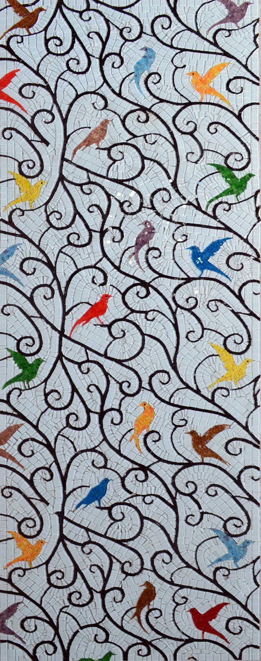Mosaic Tile Patterns - Colorful Birds