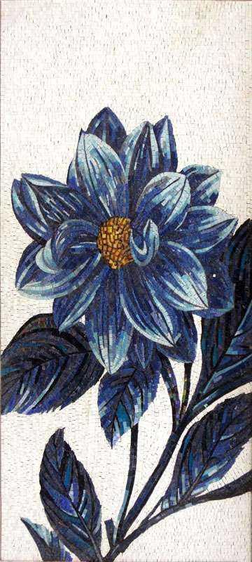Glass Mosaic Art - Blue Flower