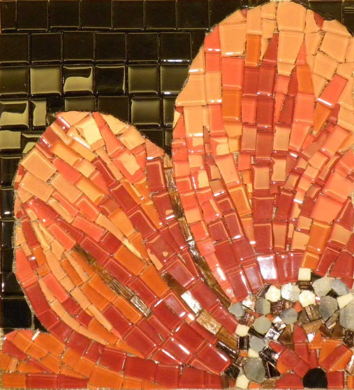 Floral Mosaic Art - Orange Gerbera