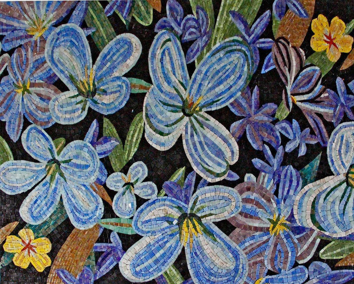 Glass Mosaic Designs - Pop Flowers
