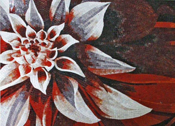 Artistic Mosaic Artwork - Blood Flower