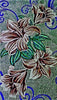 Floral Glass Handcut Mosaic - Blooming Amaryllis