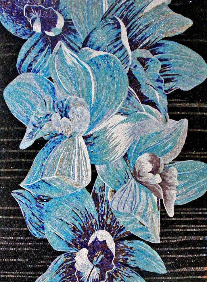 Flower Mosaic Art - Blue Magnolia