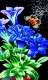 Flower Mosaic Art - Navy Iris