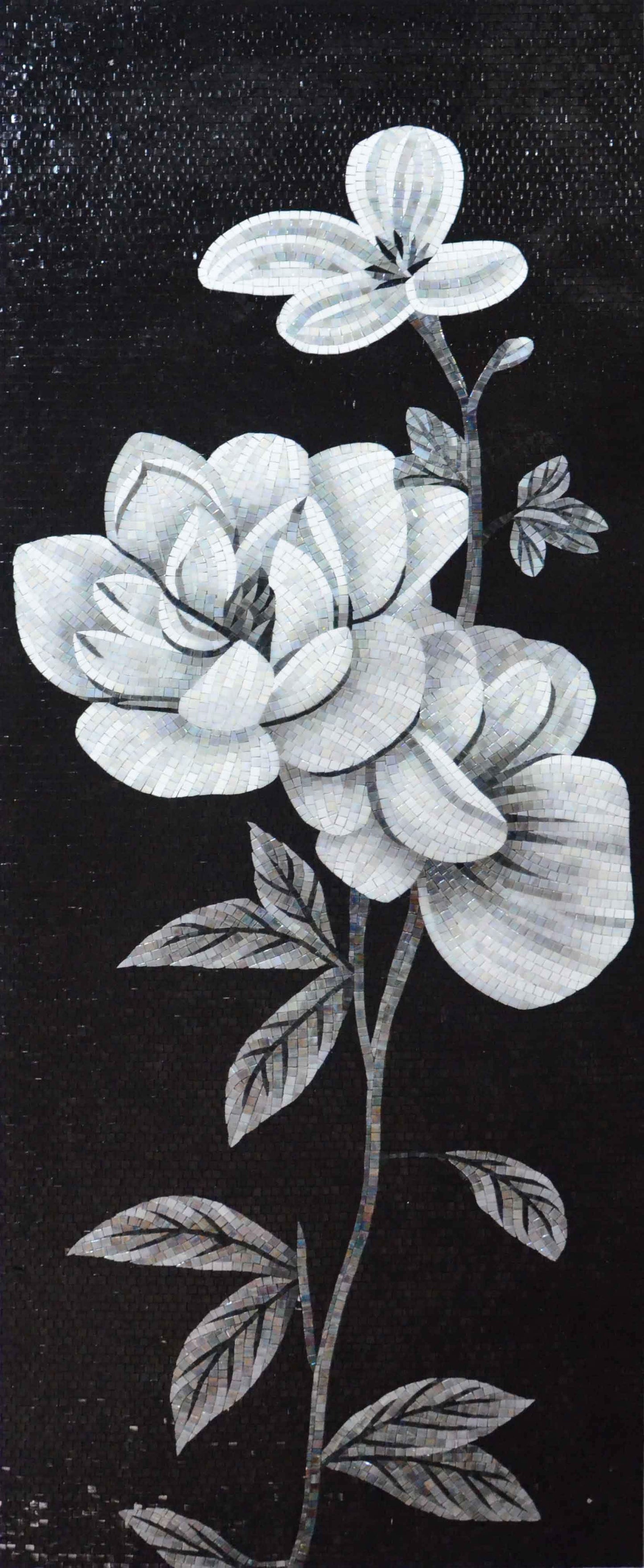 Monochrome Flower - Mosaic Art 