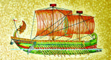 Phoenician Ship Glass Mosaic