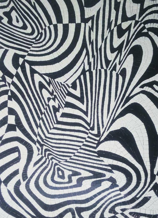 Zebra's Skin Glass Mosaic