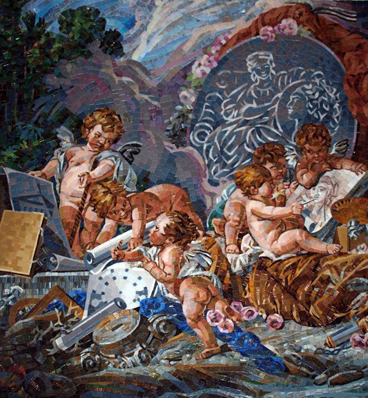 Baby Angels Scene Mosaic