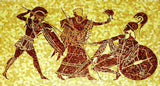 Warriors In A Fight Mosaic