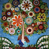 Flowery Impact - Mosaic Art