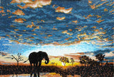 Glass Mosaic Art - Elephant