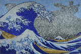 Blue Waves Mosaic Glass Art