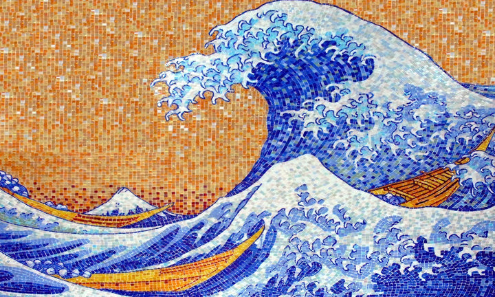 Splashing Waves Mosaic Art